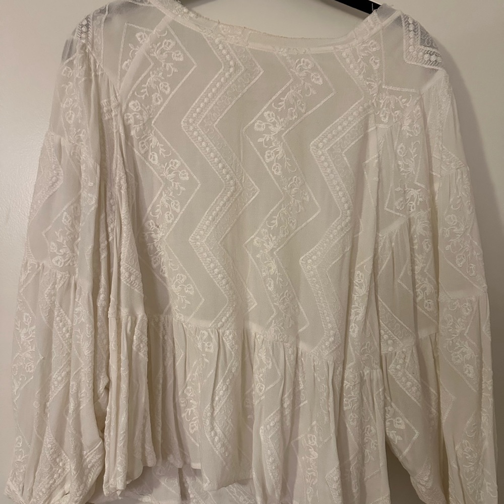 Elegant soft white Lace Women's Top